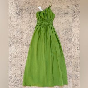 NWT Abercrombie & Fitch One-Shoulder Easy Waist Maxi Dress